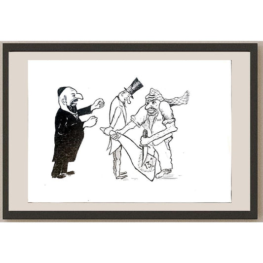 Yosef Fayer 33x23cm Orijinal Karikatür BOD04119