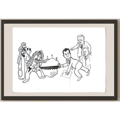 Yosef Fayer 33x23cm Orijinal Karikatür BOD04120