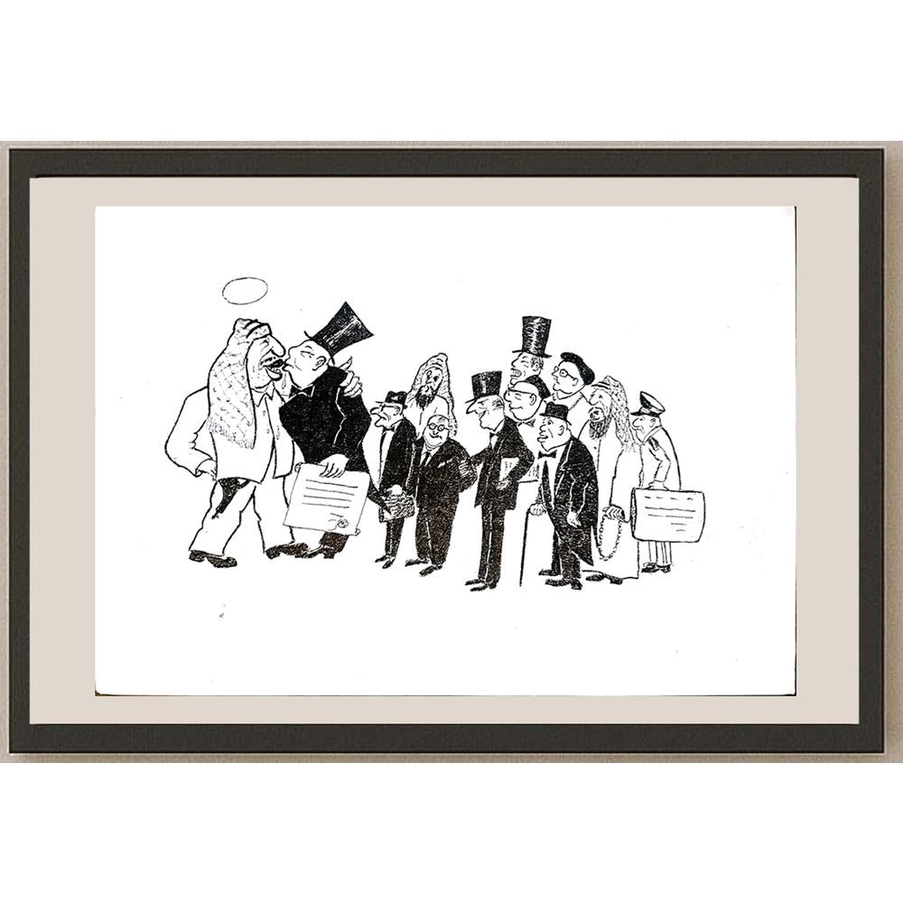 Yosef Fayer 33x23cm Orijinal Karikatür BOD04121