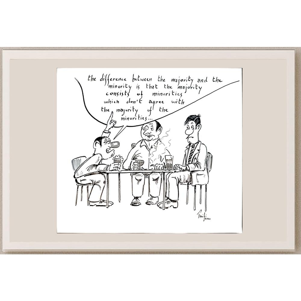Bossens Philippe 28x25cm Orijinal Karikatür BOD04126