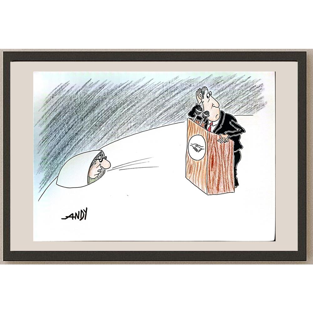 Andy Chaushu 29x21cm Orijinal Karikatür BOD04128