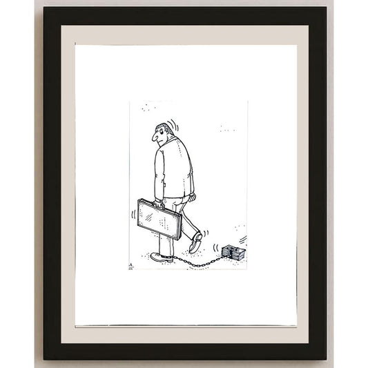 Vladimir Kuba 17x12cm Orijinal Karikatür BOD04138