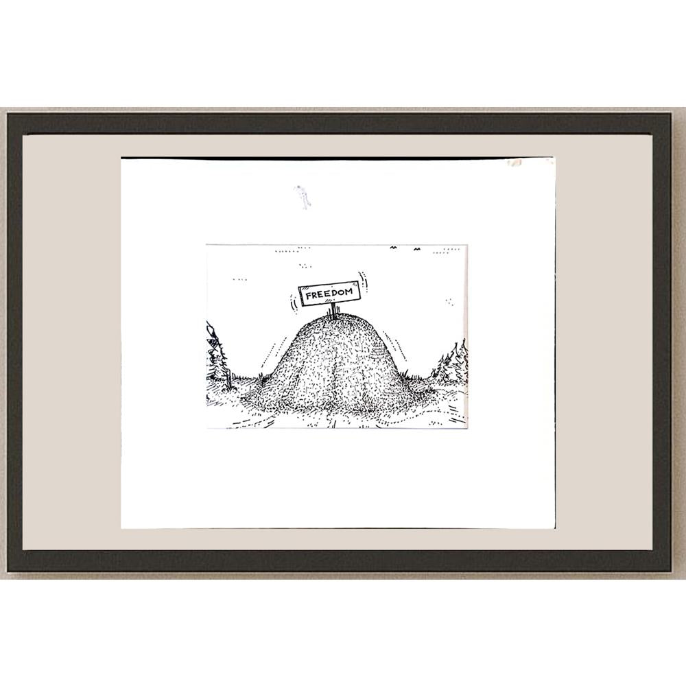 Vladimir Kuba 17x12cm Orijinal Karikatür BOD04139