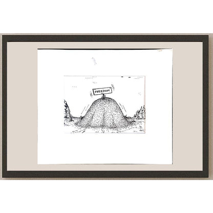 Vladimir Kuba 17x12cm Orijinal Karikatür BOD04139