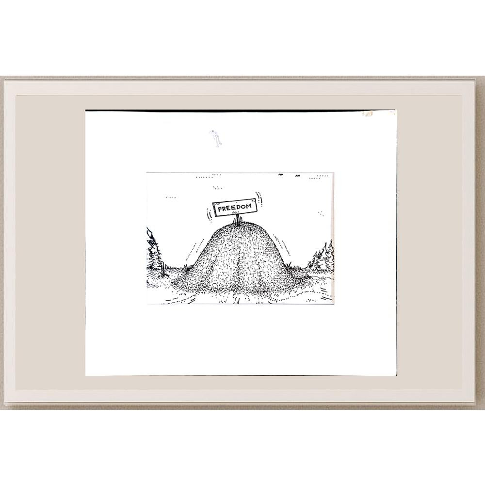Vladimir Kuba 17x12cm Orijinal Karikatür BOD04139