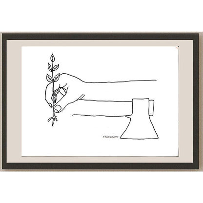 Asiamov Alexandr 29x21cm Orijinal Karikatür BOD04141