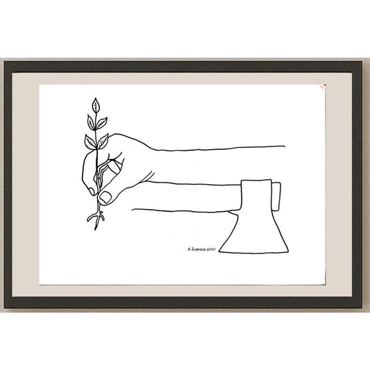Asiamov Alexandr 29x21cm Orijinal Karikatür BOD04141