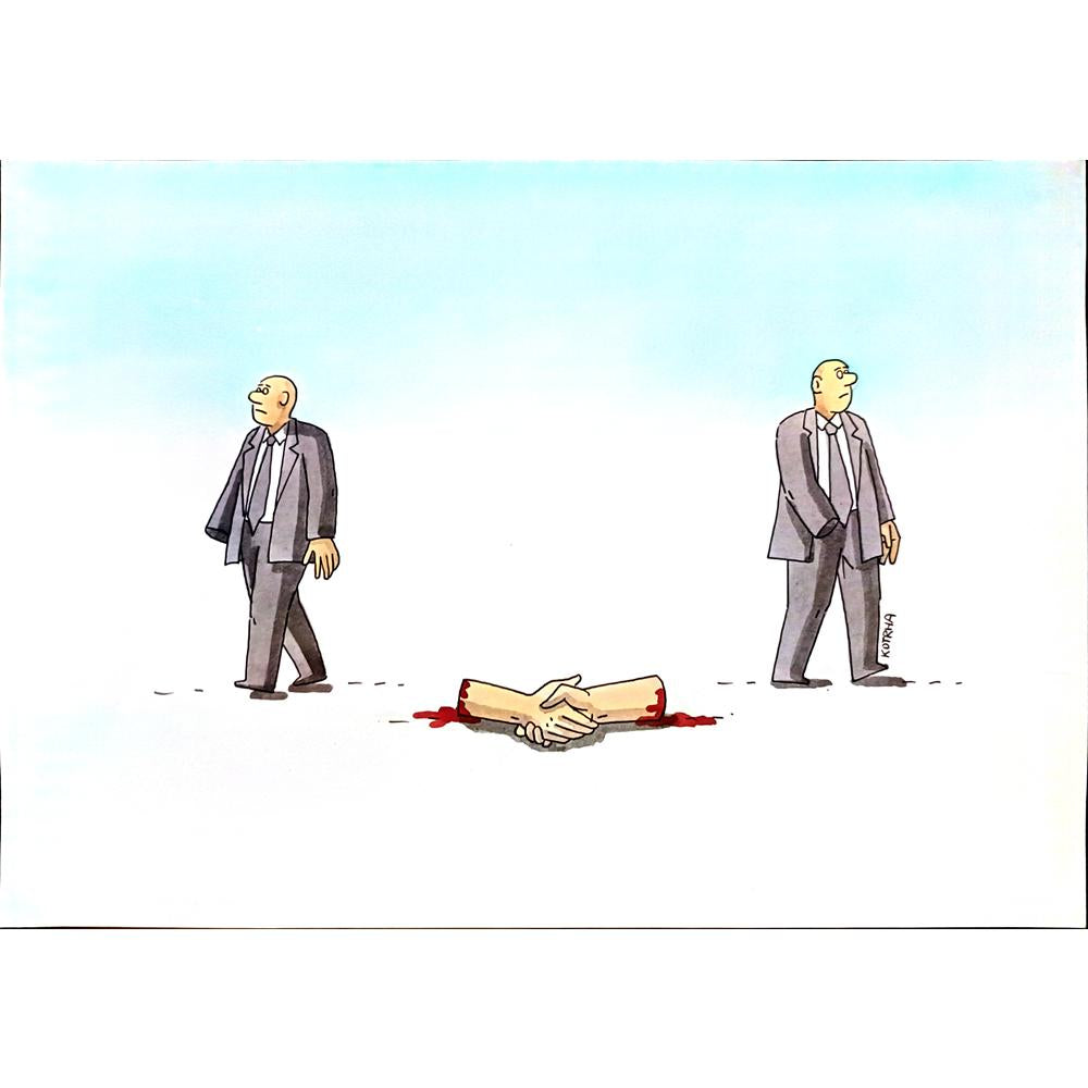 Lubomir Kotrha 29x21cm Orijinal Karikatür BOD04147