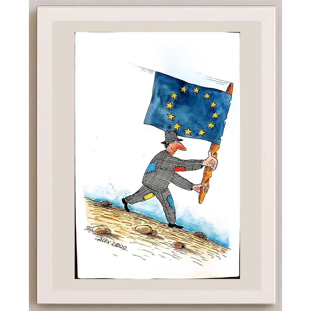 Aurel Stefan Alexandrescu 29x21cm Orijinal Karikatür BOD04149