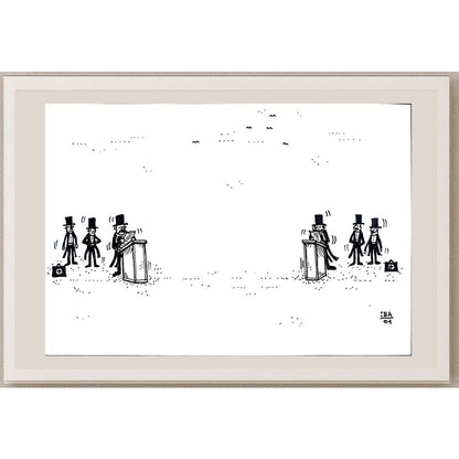 Vladimir Kuba 17x12cm Orijinal Karikatür BOD04150