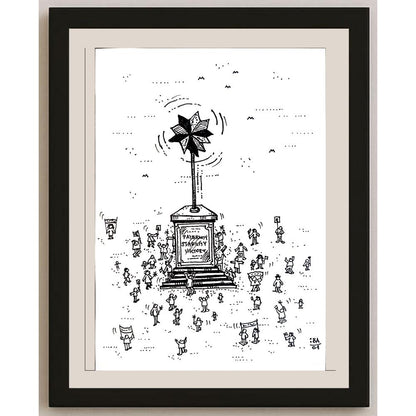 Vladimir Kuba 17x12cm Orijinal Karikatür BOD04151
