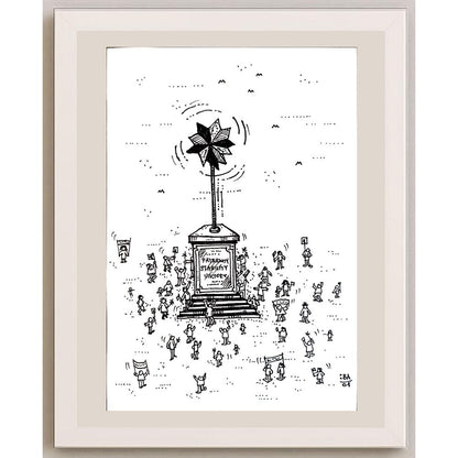Vladimir Kuba 17x12cm Orijinal Karikatür BOD04151