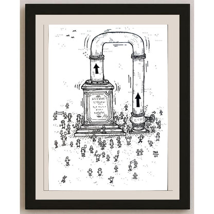 Vladimir Kuba 17x12cm Orijinal Karikatür BOD04153