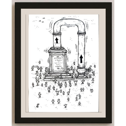 Vladimir Kuba 17x12cm Orijinal Karikatür BOD04153