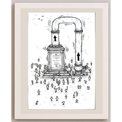 Vladimir Kuba 17x12cm Orijinal Karikatür BOD04153