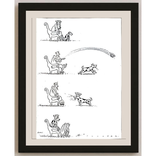 Ali Divandari 29x21cm Orijinal Karikatür BOD04157
