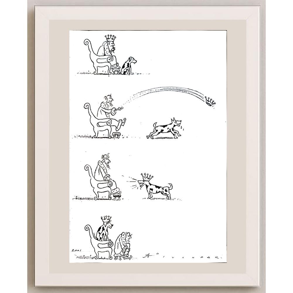 Ali Divandari 29x21cm Orijinal Karikatür BOD04157