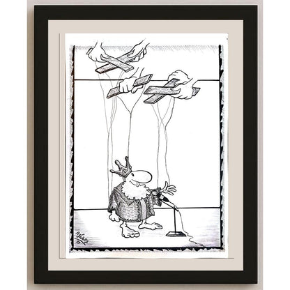 Mohammad Amin Aghaey 29x21cm Orijinal Karikatür BOD04161