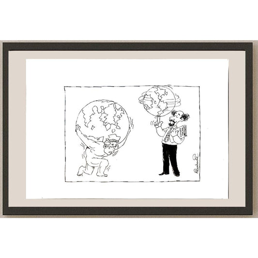Mohammed Fiezabadi 29x21cm Orijinal Karikatür BOD04162