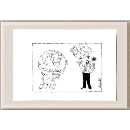 Mohammed Fiezabadi 29x21cm Orijinal Karikatür BOD04162