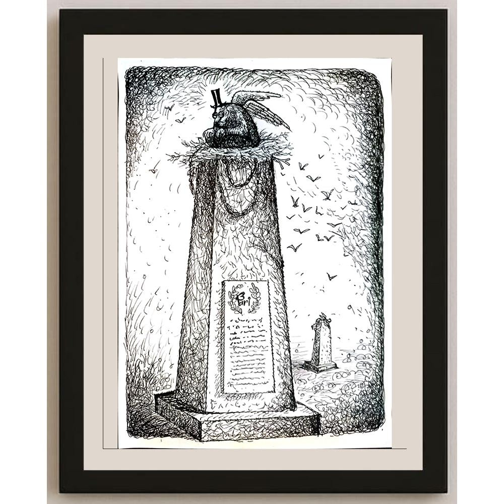 Pari Mohammad Nabi 29x21cm Orijinal Karikatür BOD04163