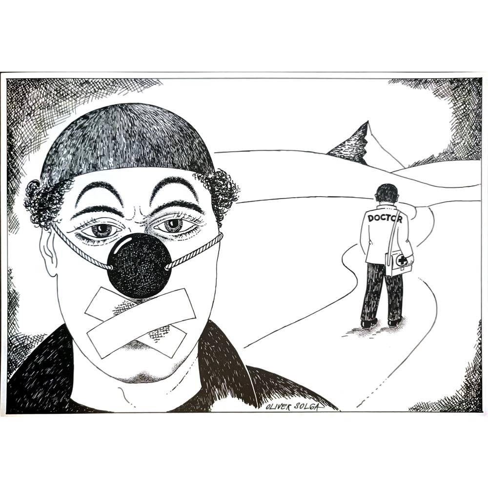 Oliver Solga 29x21cm Orijinal Karikatür BOD04166