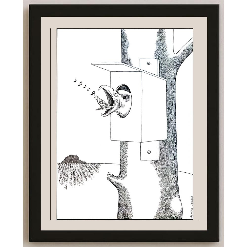 Oliver Solga 29x21cm Orijinal Karikatür BOD04168