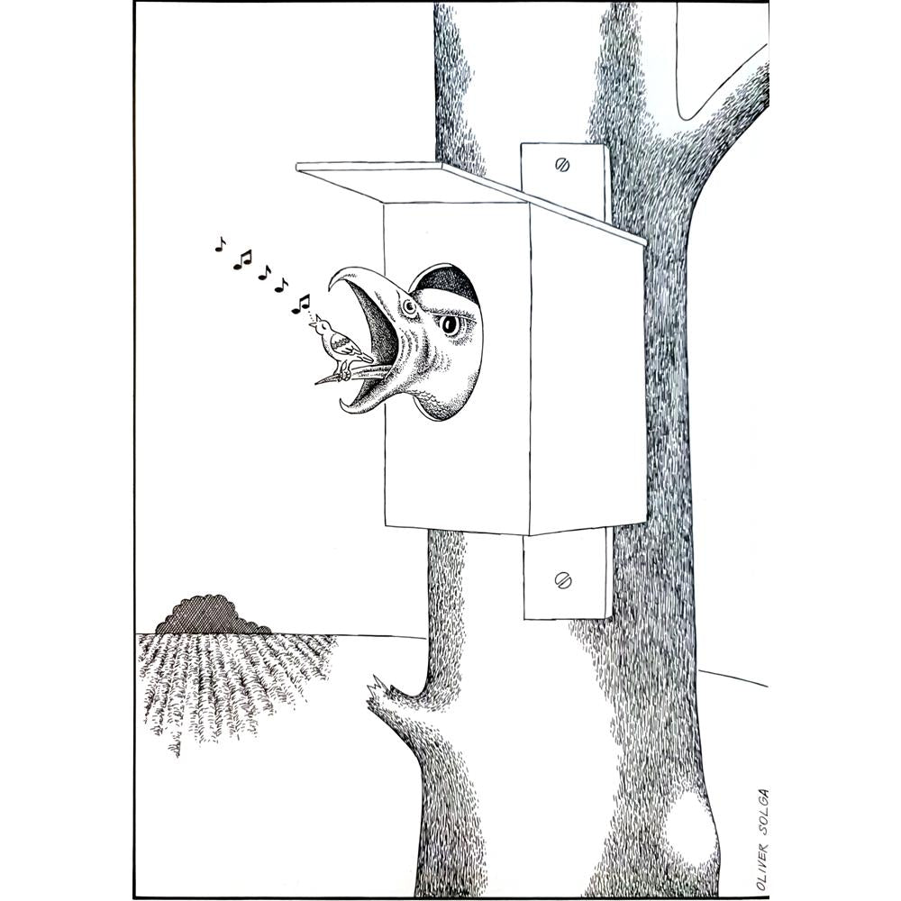 Oliver Solga 29x21cm Orijinal Karikatür BOD04168