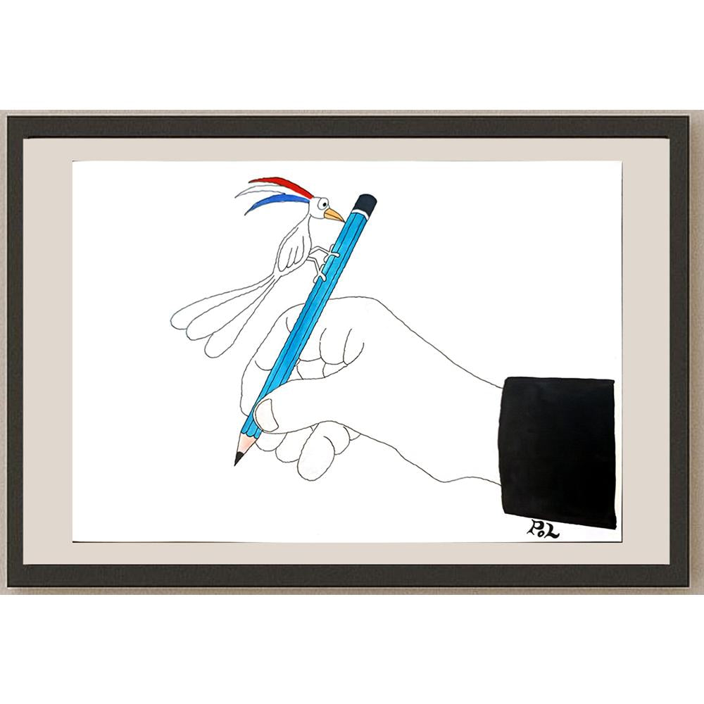 Louis Postruzin 29x21cm Orijinal Karikatür BOD04172
