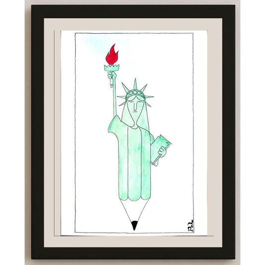 Louis Postruzin 29x21cm Orijinal Karikatür BOD04173