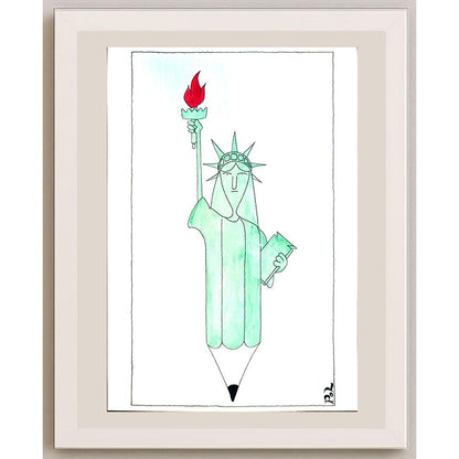 Louis Postruzin 29x21cm Orijinal Karikatür BOD04173