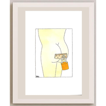 Louis Postruzin 29x21cm Orijinal Karikatür BOD04174