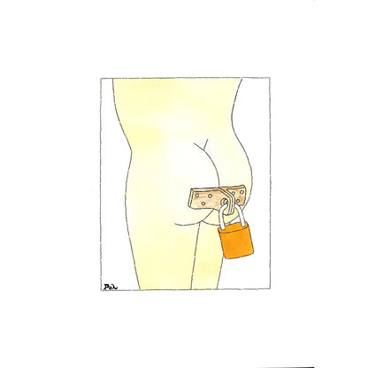 Louis Postruzin 29x21cm Orijinal Karikatür BOD04174