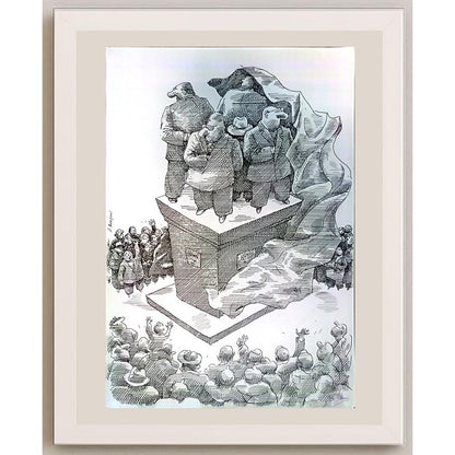 Boris Khenkin 29x21cm Orijinal Karikatür BOD04175