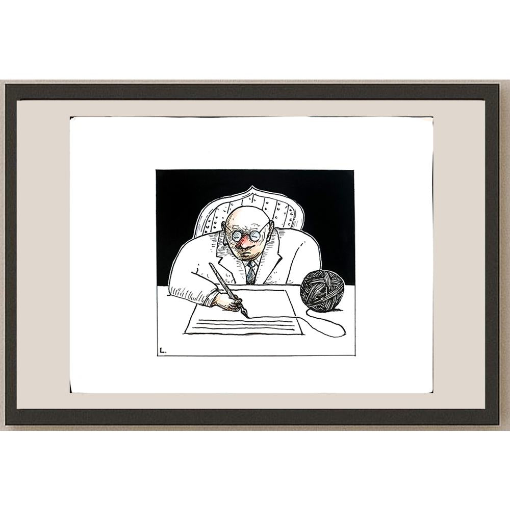 Dusan Ludwig 28x24cm Orijinal Karikatür BOD04176