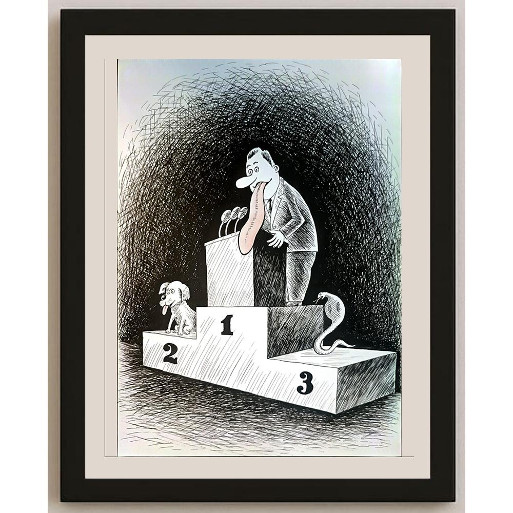 Marsel Hurmatoovich Gafarov 43x30cm Orijinal Karikatür BOD04177