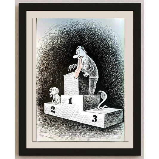 Marsel Hurmatoovich Gafarov 43x30cm Orijinal Karikatür BOD04177