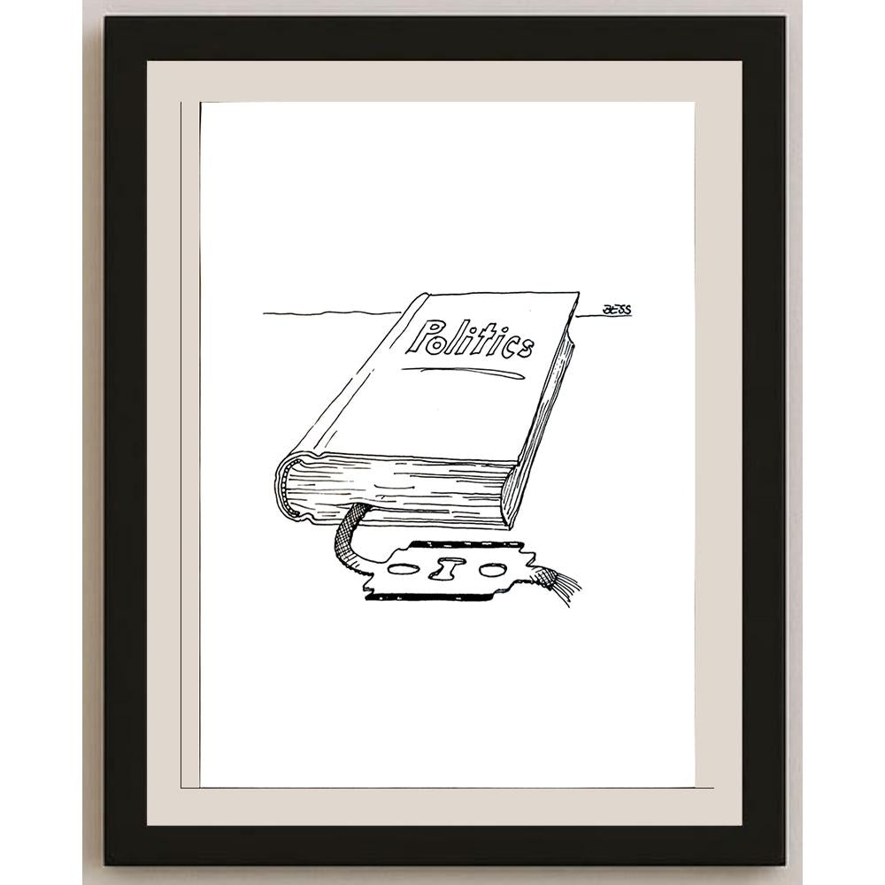 Winfried Besslich 29x21cm Orijinal Karikatür BOD04179