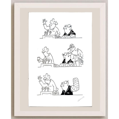 Radek Machata 29x21cm Orijinal Karikatür BOD04180
