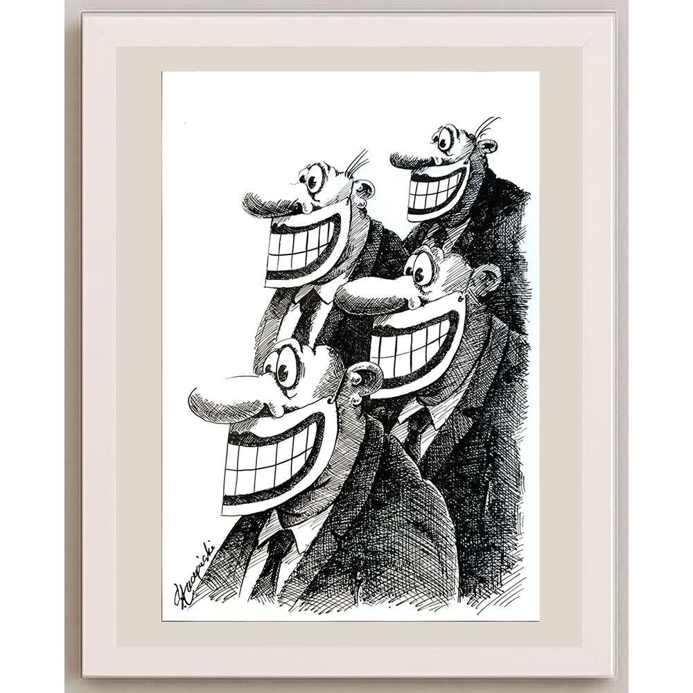 Slawomir Luczynski 29x21cm Orijinal Karikatür BOD04181
