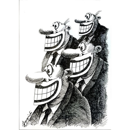 Slawomir Luczynski 29x21cm Orijinal Karikatür BOD04181