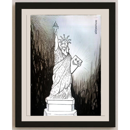 Mohammad Amin Aghaey 29x21cm Orijinal Karikatür BOD04184