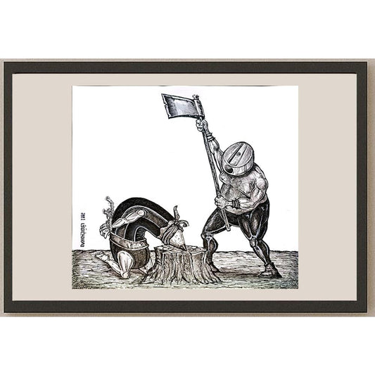 Mohammad Amin Aghaey 23x21cm Orijinal Karikatür BOD04185