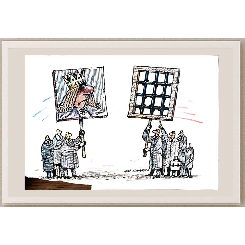 Igor Smirnov 29x21cm Orijinal Karikatür BOD04186
