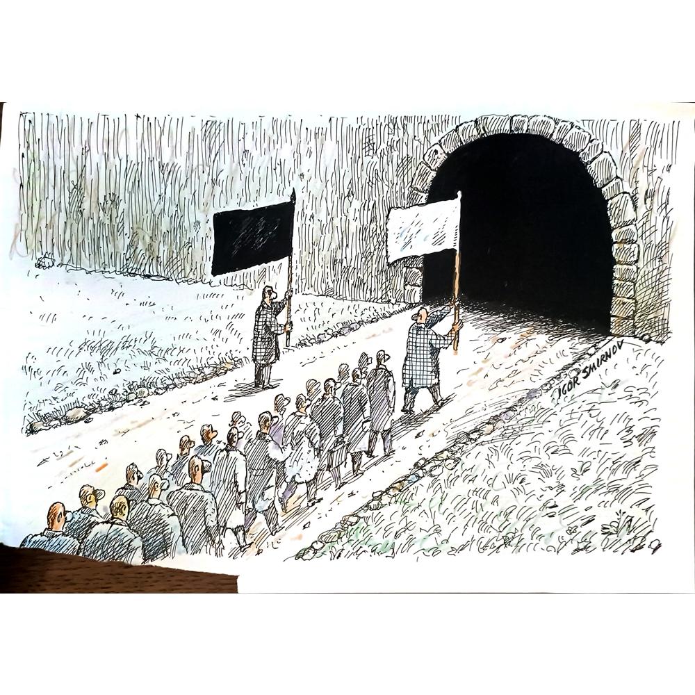 Igor Smirnov 29x21cm Orijinal Karikatür BOD04187