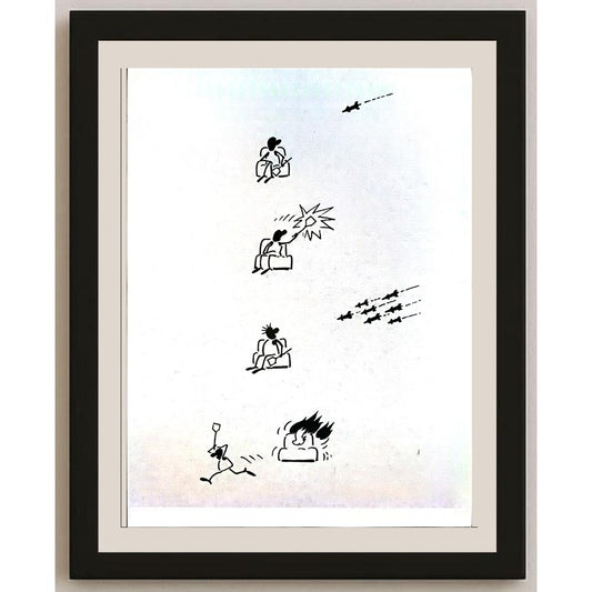 Sun Wanshuai 29x21cm Orijinal Karikatür BOD04189