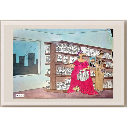 Li Guangjun 27x19cm Orijinal Karikatür BOD04191