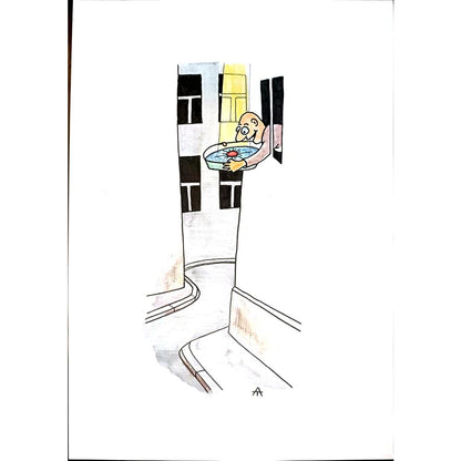 Alexei Talimonov 29x21cm Orijinal Karikatür BOD04193
