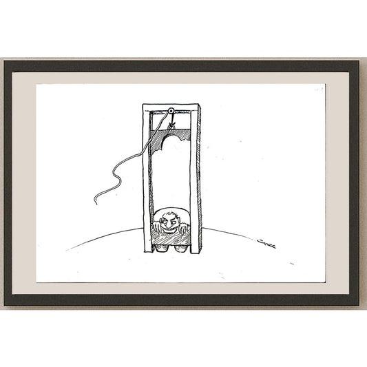 Esmat Asghari 24x17cm Orijinal Karikatür BOD04202