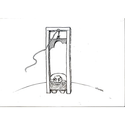 Esmat Asghari 24x17cm Orijinal Karikatür BOD04202
